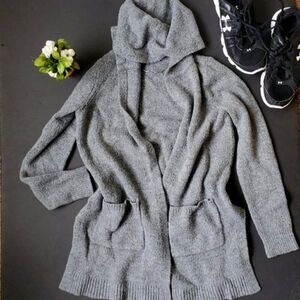 Loft outlet grey thick knit cardigan
